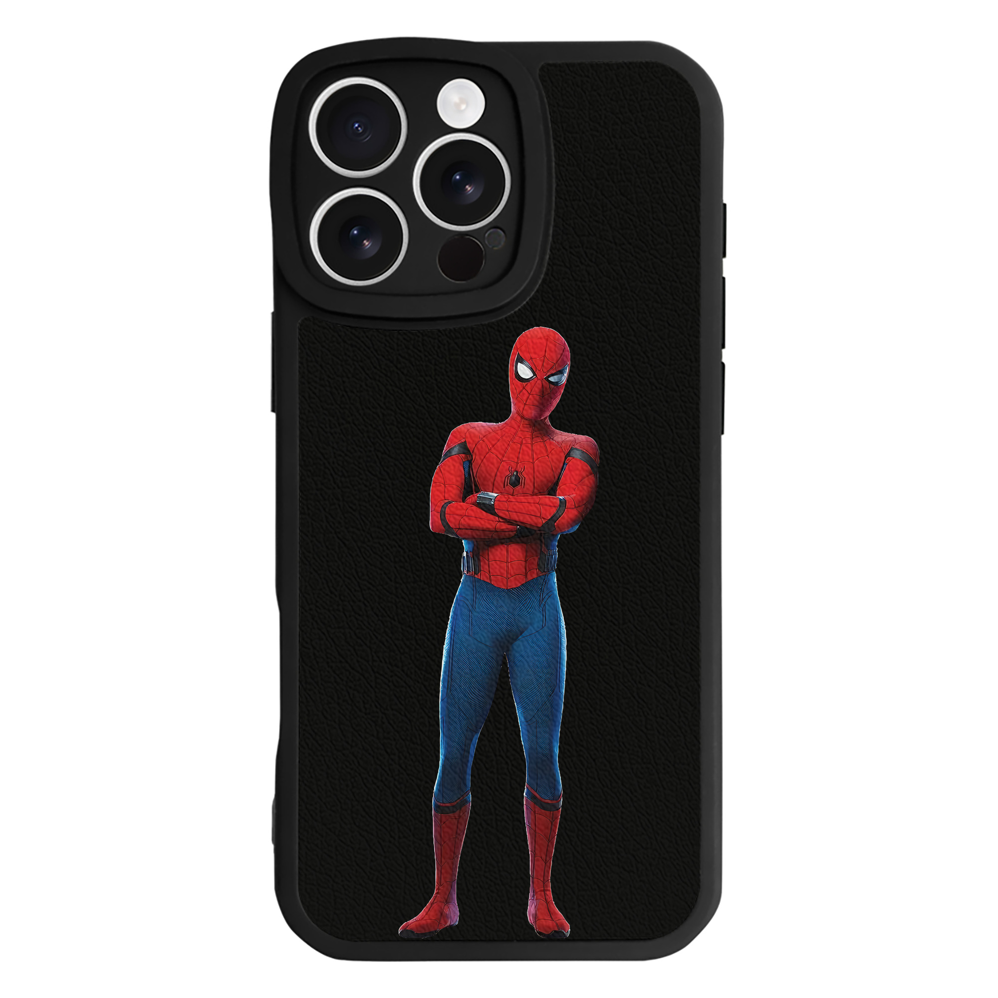 Spider Man スパイダーマン 【iPhone 16シリーズ対応】シリコンスマホケース（レザー調） 材質：シリコン